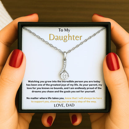To My Daughter Necklace