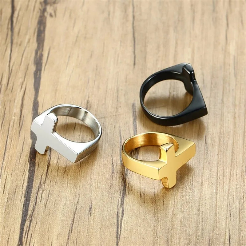 Gold Cross Ring