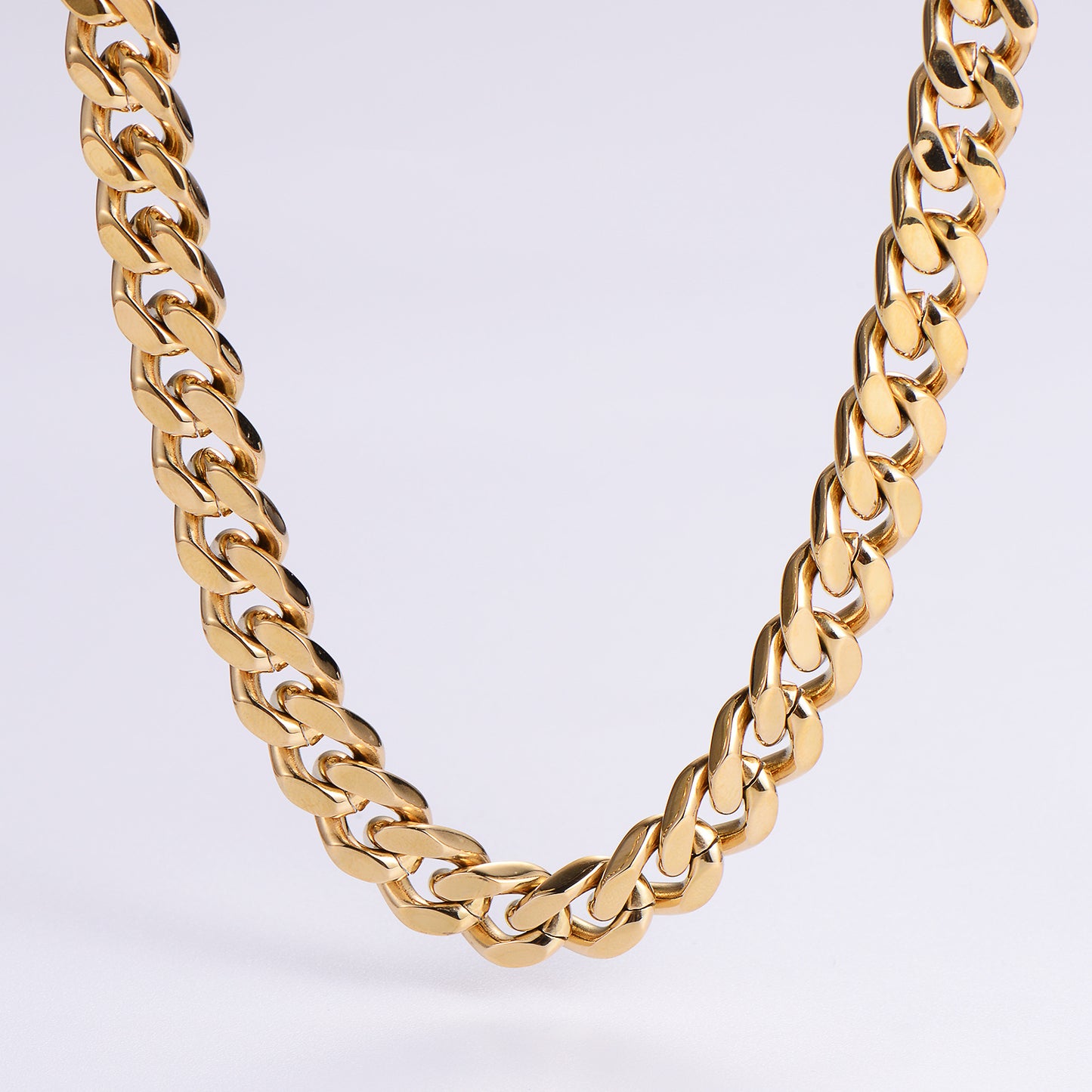 8mm Cuban Link Necklace Gold