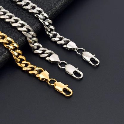 8mm Cuban Link Bracelet - Lobaster Clasp