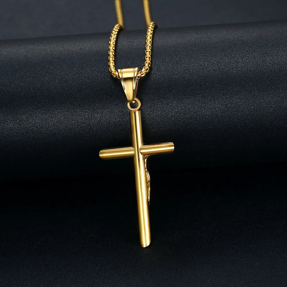 Crucifix pendant necklace