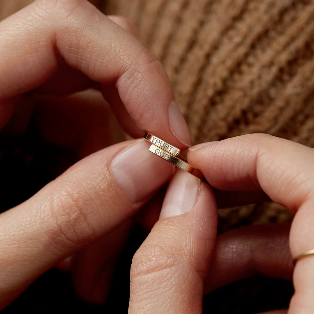 "TRUST GOD" Adjustable Ring