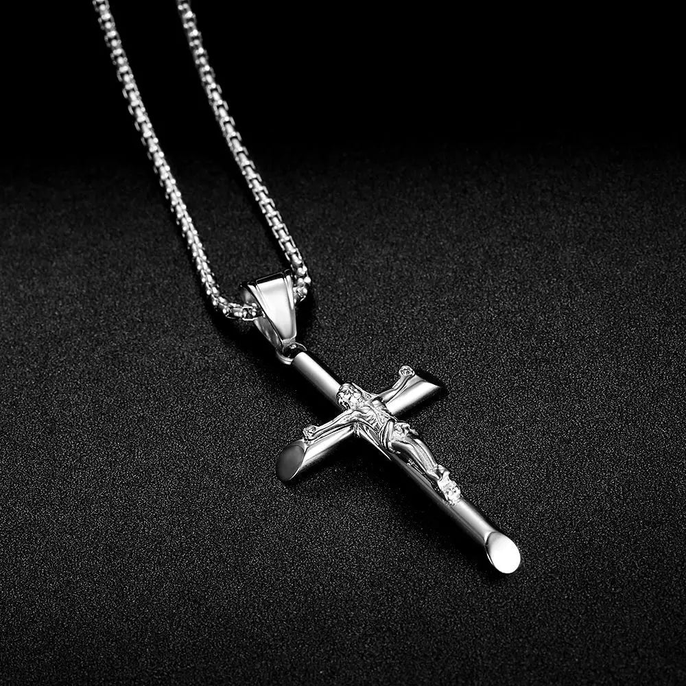 Crucifix pendant necklace