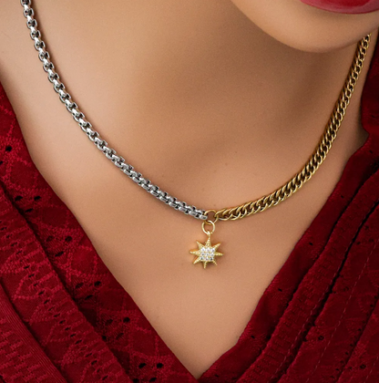 Two-Tone Sunshine Charm Necklace