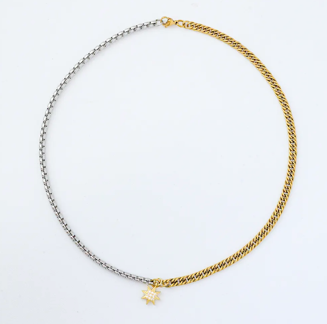 Two-Tone Sunshine Charm Necklace