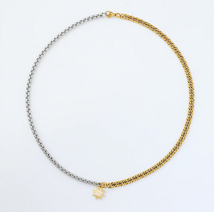 Two-Tone Sunshine Charm Necklace