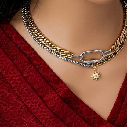 Two-Tone Sunshine Charm Necklace