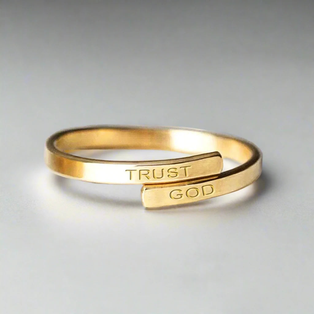 "TRUSTGOD"AdjustableRing