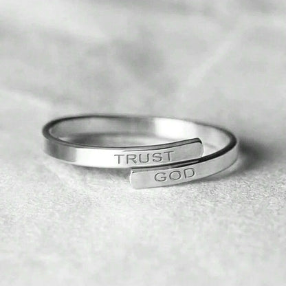 "TRUST GOD" Adjustable Ring