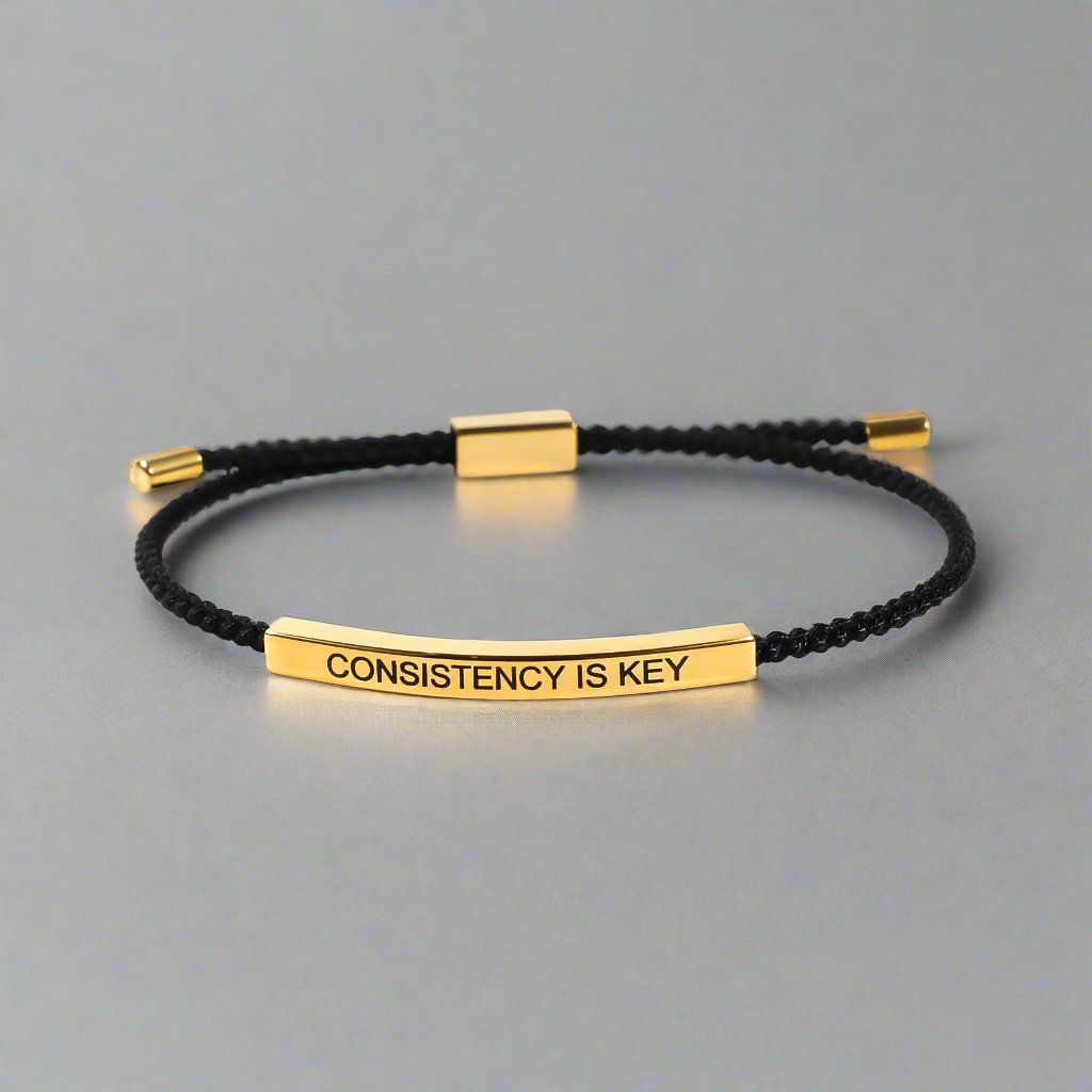 Consistency Is Key Motivational Bracelet