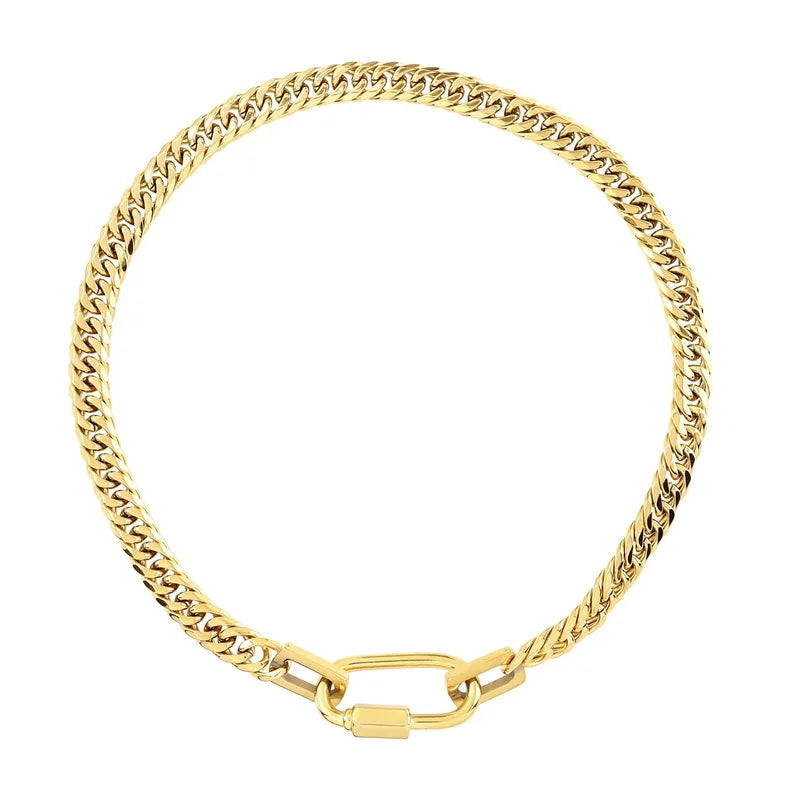 Cuban Chain Choker Necklace