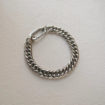 Two Tone Cuban Chain Bracelet