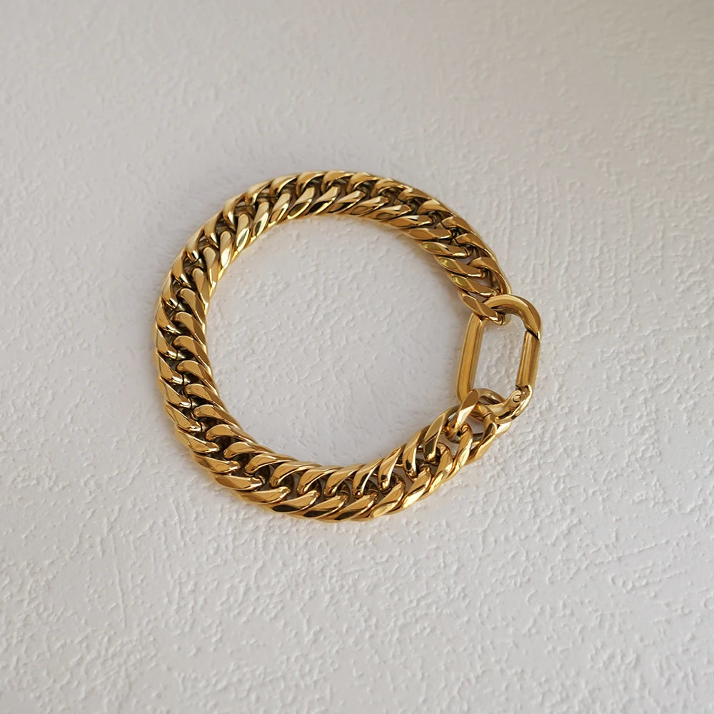 TwoToneCubanChainBracelet